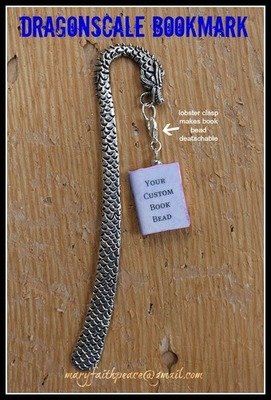 Dragonscale Bookmark with CUSTOM Book Bead