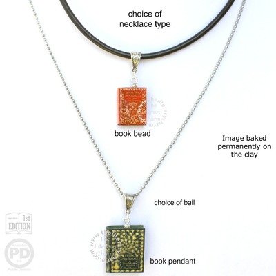 JANE AUSTEN Book Bead Necklace