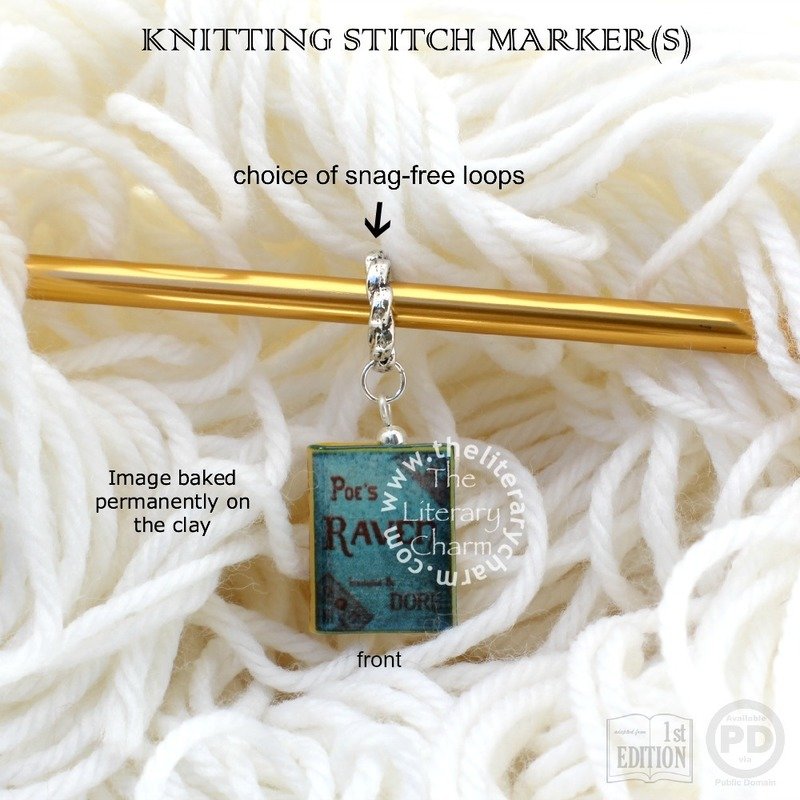 THE RAVEN Book Bead Stitch Marker