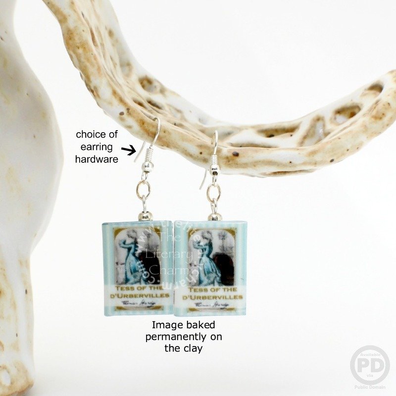 TESS OF THE d&#39;URBERVILLES Book Bead Earrings by Thomas Hardy