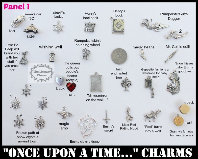 Once Upon A Time OUAT Fairy Tales Themed Charm Collection EXTENSIVE!