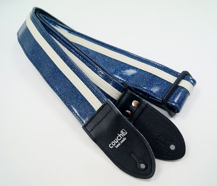 Couch Straps Blue Sparkle w/ White Racer X