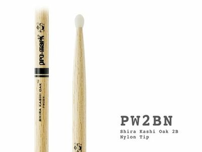ProMark Classic Attack 2B Shira Kashi Oak Drumstick, Oval Nylon Tip