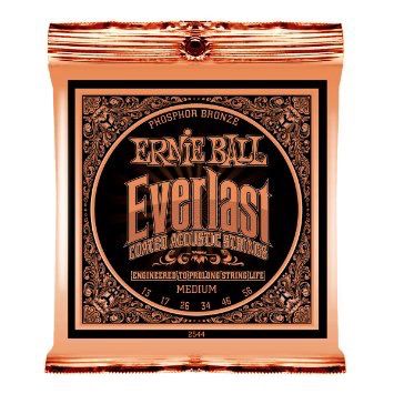 Ernie Ball Everlast Medium Coated Phosphor Bronze Acoustic Guitar Strings - 13-56 Gauge