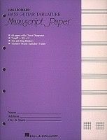 Bass Guitar Tablature Manuscript Paper (Purple Cover)