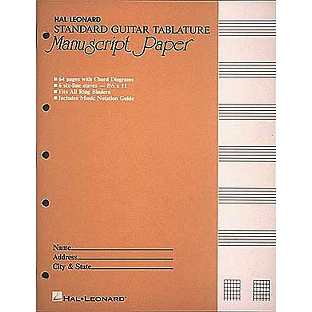 Guitar Tablature Manuscript Paper - Standard