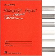 Wide Staff Manuscript Paper (Red Cover)