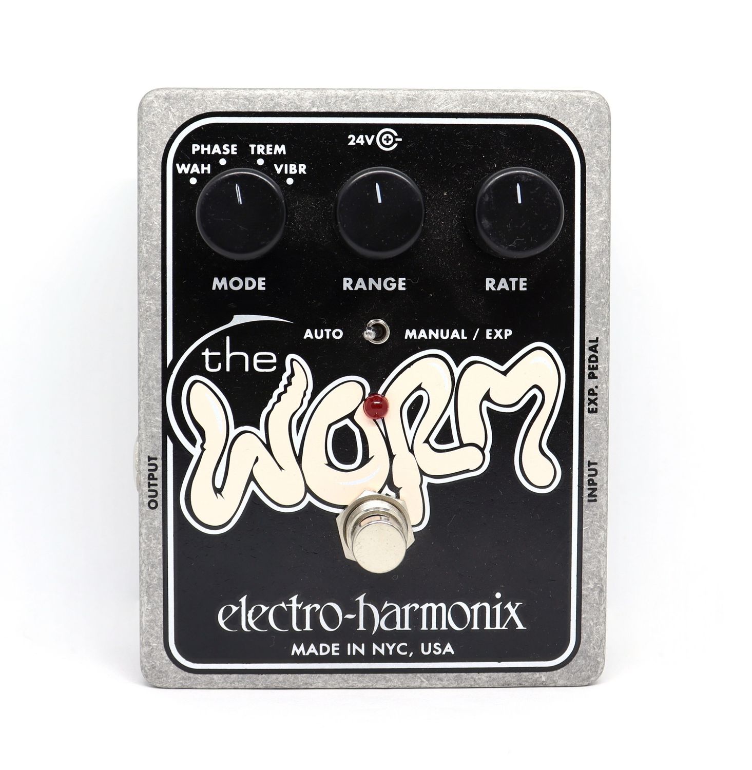 Electro-Harmonix Worm - Analog Wah/Phaser/Vibrato/Tremolo, 24DC-100 PSU included