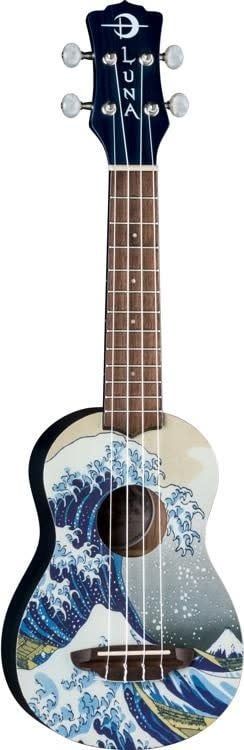 Luna Uke Great Wave Soprano w/Gig Bag