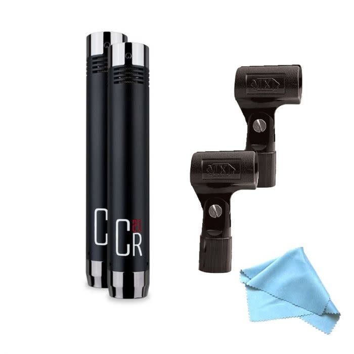 MXL CR21 PAIR Pair of Small Diaphragm Condenser Microphones - Black Chrome