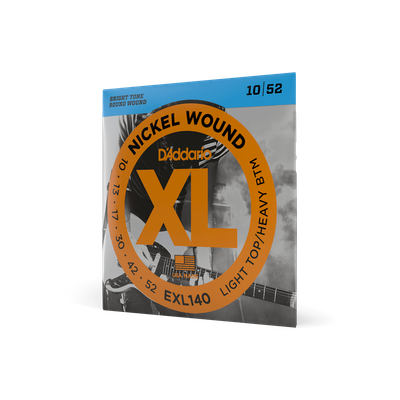 10-52 Light Top/Heavy Bottom, XL Nickel Electric Guitar Strings