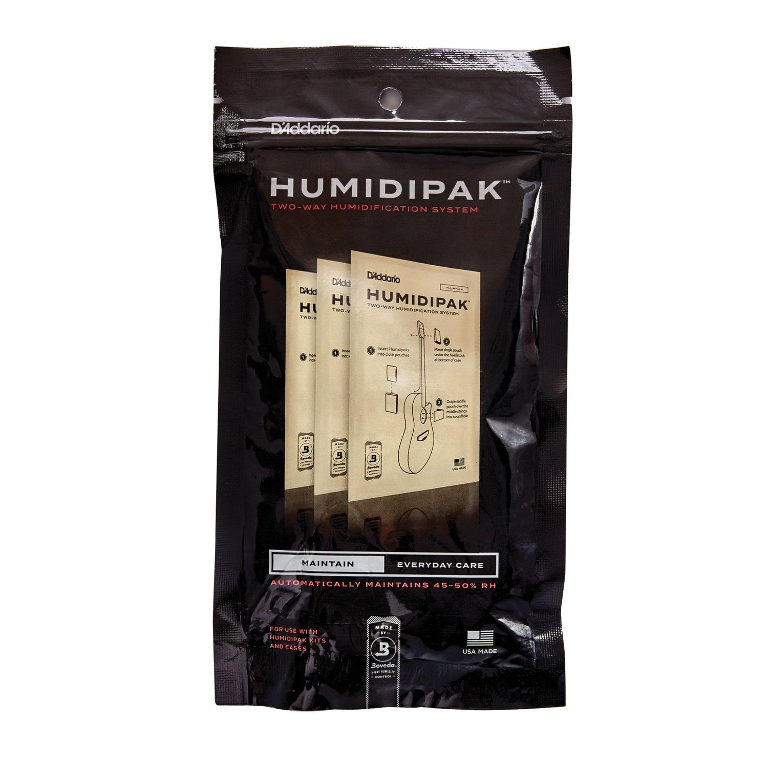 D&#39;Addario Humidipak System Replacement Packets, 3-pack