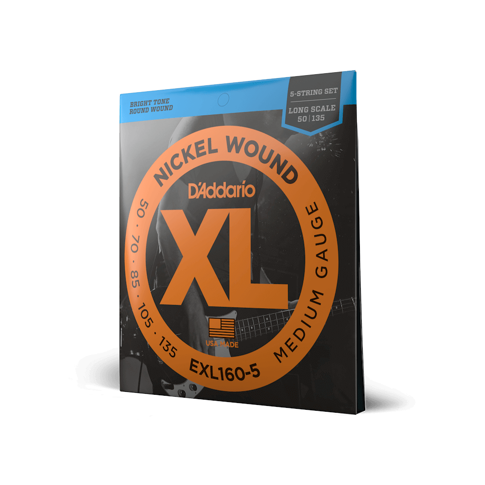 50-135 Medium 5-String, Long Scale, XL Nickel Bass Strings