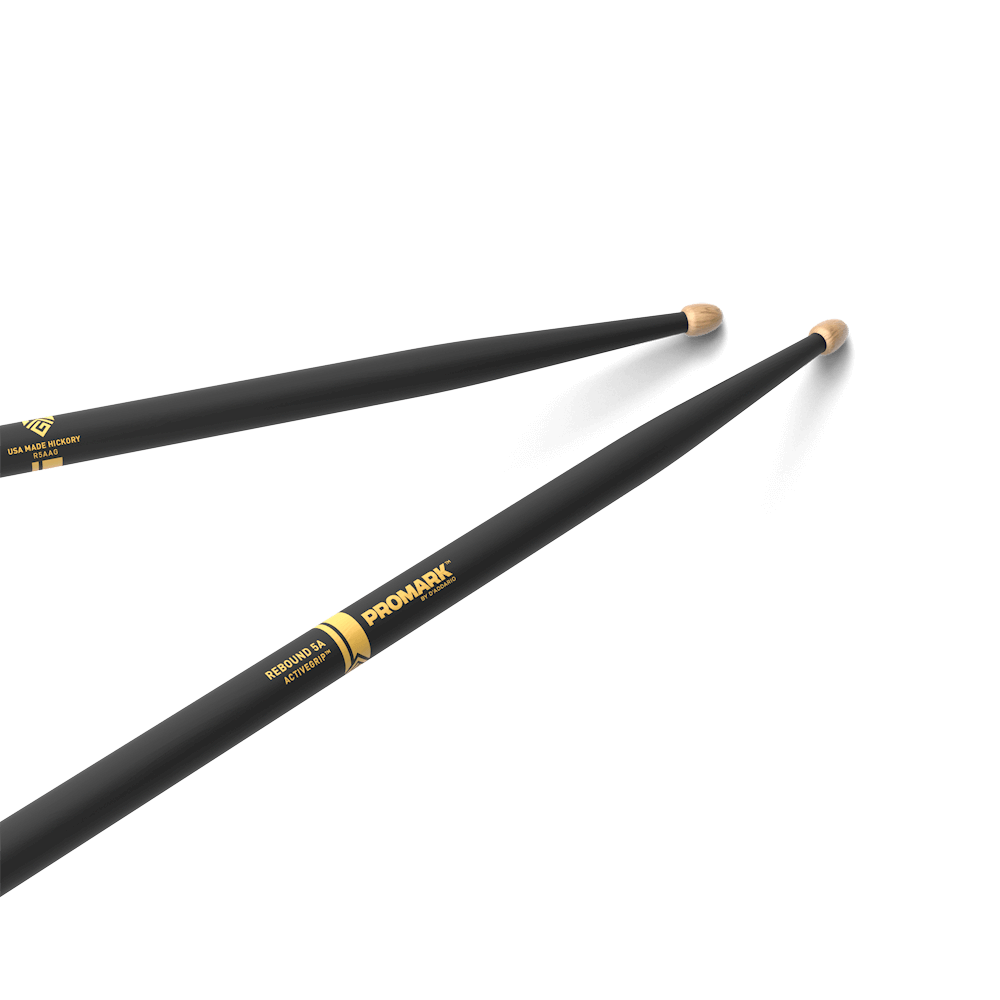 ProMark Rebound 5A ActiveGrip Hickory Drumstick, Acorn Wood Tip