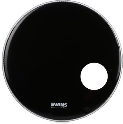 Evans EQ3 Resonant Black Bass Drum Head, 22 Inch