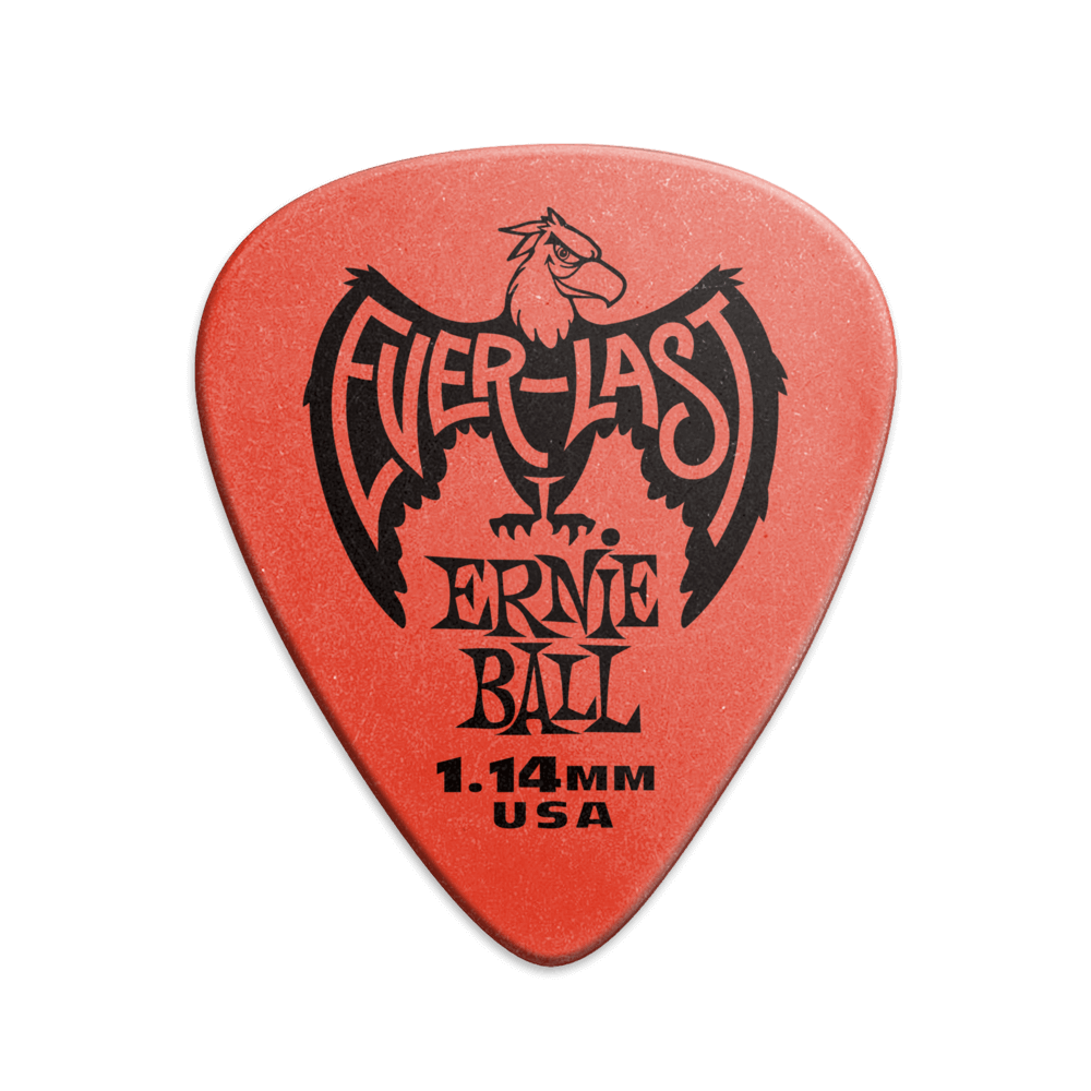 Ernie Ball 1.14mm Red Everlast Picks 12-pack