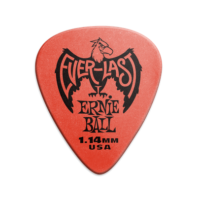 Ernie Ball 1.14mm Red Everlast Picks 12-pack