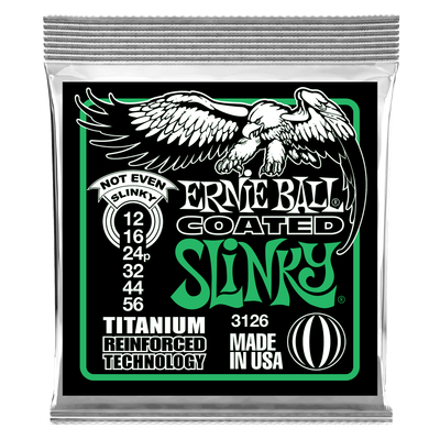 Ernie Ball Not Even Slinky Nickel Wound Electric Guitar Strings - 12-56 Gauge