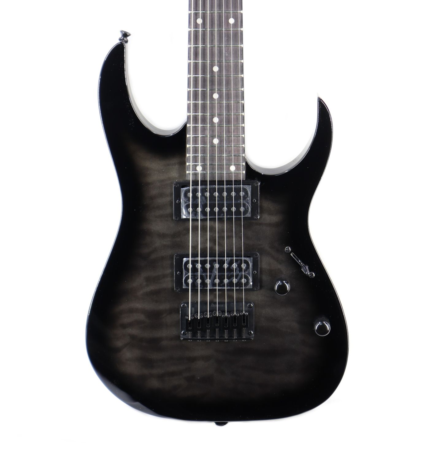 Ibanez GIO GRG7221QA 7str Electric Guitar - Transparent Black Sunburst
