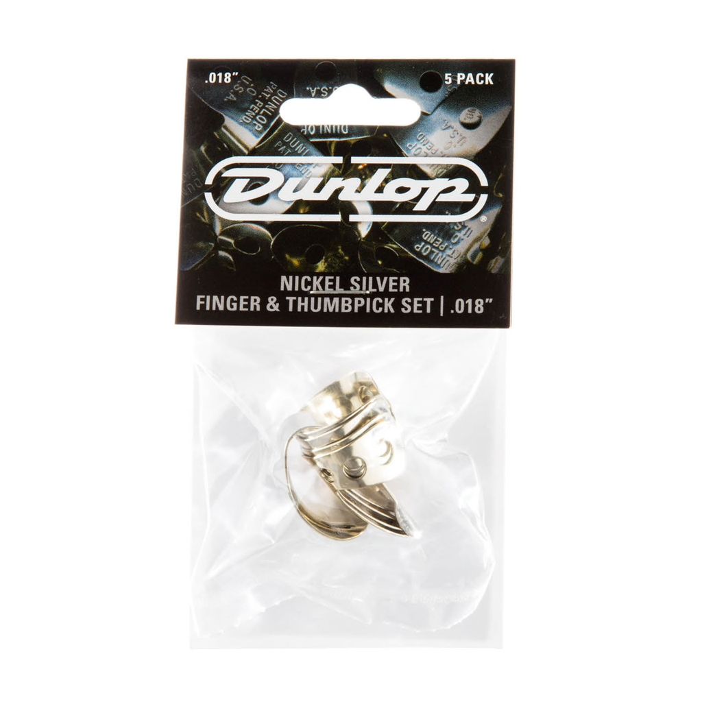 Dunlop Nickel Silver Finger &amp; Thumbpicks, .018&quot; Player&#39;s Pack