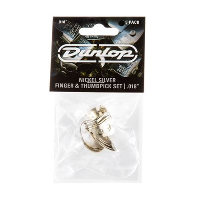 Dunlop Nickel Silver Finger &amp; Thumbpicks, .018&quot; Player&#39;s Pack