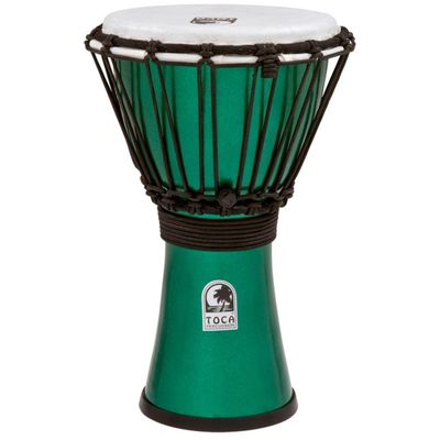 Toca Freestyle ColorSound 7&quot; Djembe - Metallic Green