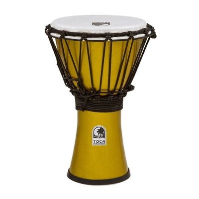 Toca Freestyle ColorSound 7&quot; Djembe - Metallic Yellow