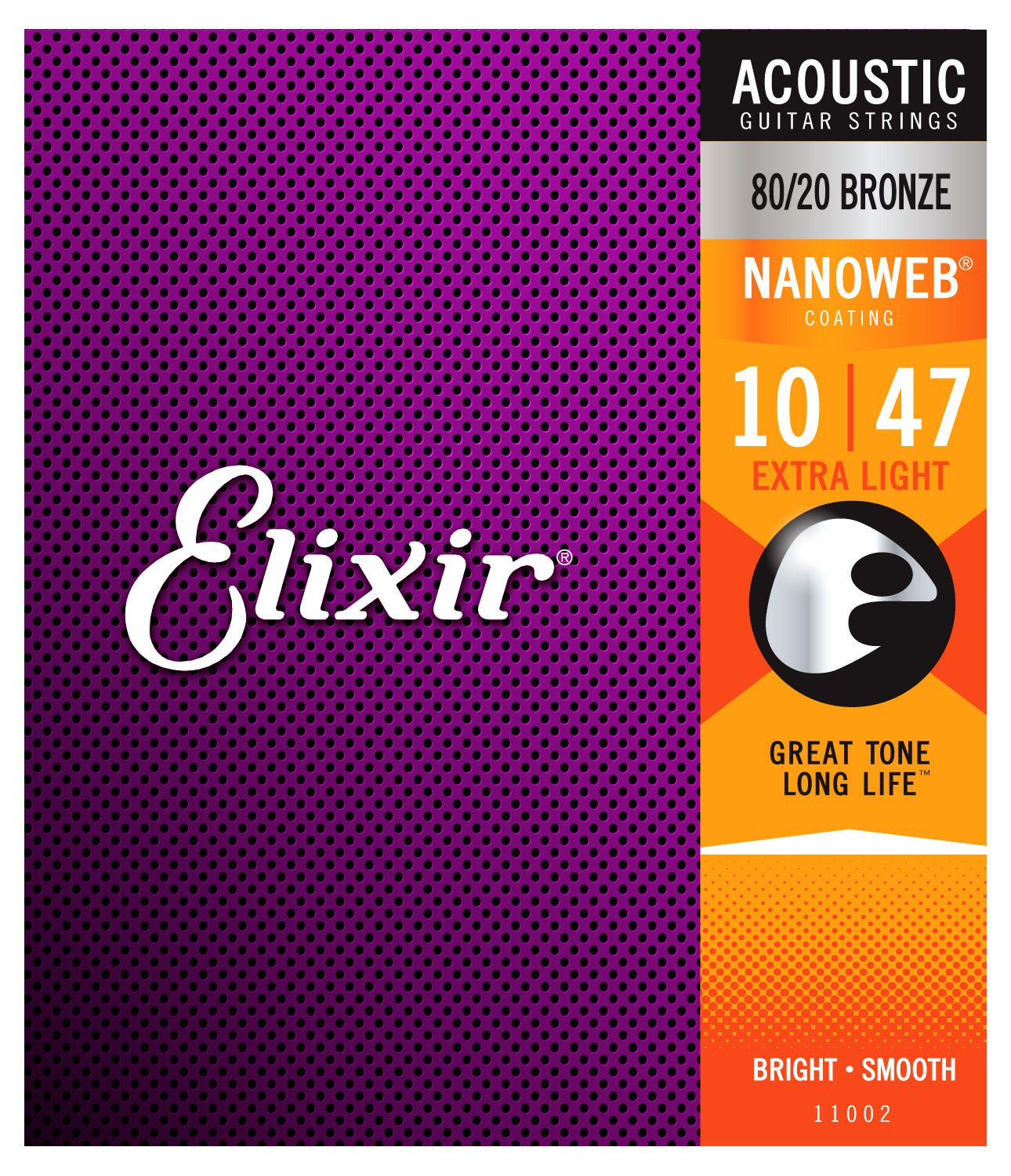 Elixir 80/20 Nanoweb Acoustic Guitar Strings - Extra Light 10-47