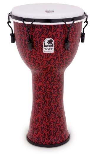 Toca Freestyle II Mechanically Tuned 12&quot; Djembe - Red Mask