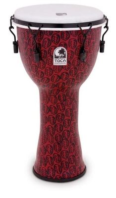 Toca Freestyle II Mechanically Tuned 12&quot; Djembe - Red Mask
