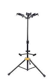 Hercules PLUS Series Universal AutoGrip Triple Guitar Stand w/Foldable Backrest