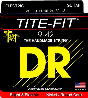 DR Tite-Fit Nickel Plated Electric Guitar Strings: Light 9-42