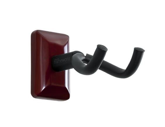 Gator Frameworks Wall Mounted Guitar Hanger with Cherry Mounting Plate
