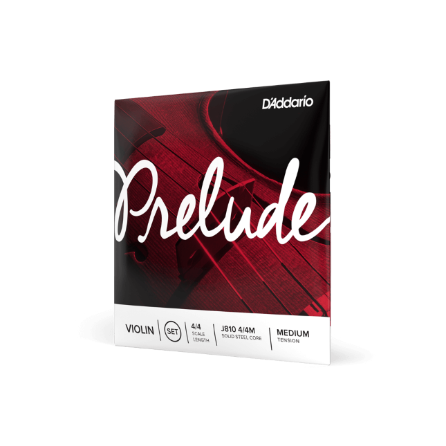 D&#39;Addario Prelude Violin String Set, 4/4 Scale, Medium Tension