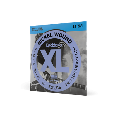 11-52 Medium Top/Heavy Bottom, XL Nickel Electric Guitar Strings