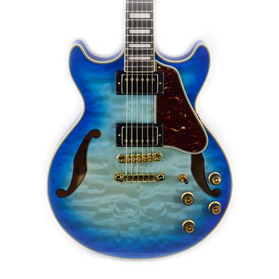 Ibanez Artcore Expressionist AM93QM Electric Guitar - Jet Blue Burst