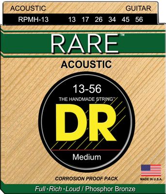 DR Rare Phosphor Bronze Acoustic Guitar Strings: Medium 13-56