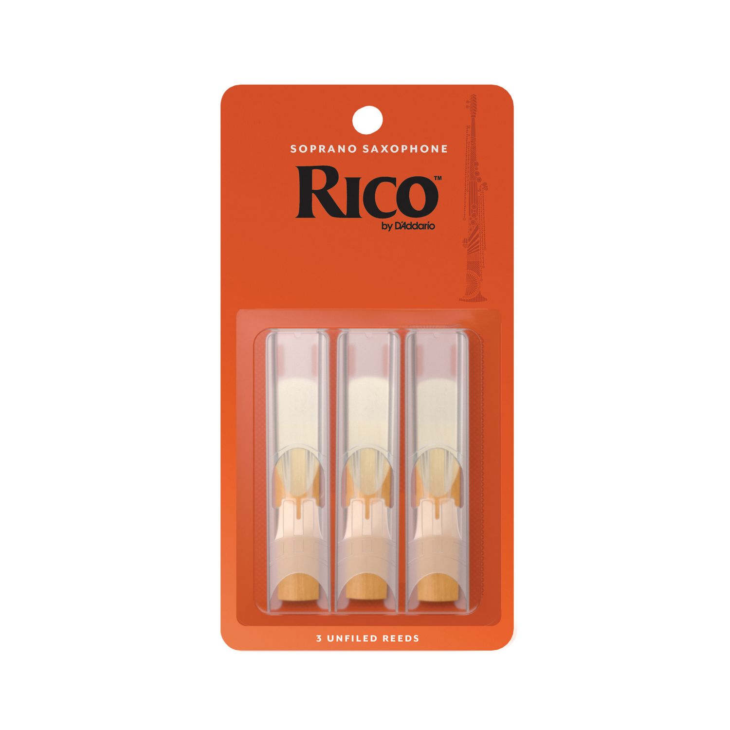 Rico Soprano Saxophone Reeds, 3-Pack