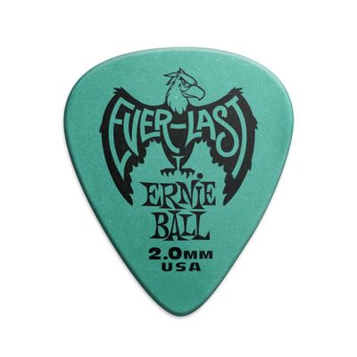 Ernie Ball 2.0mm Teal Everlast Picks 12-pack