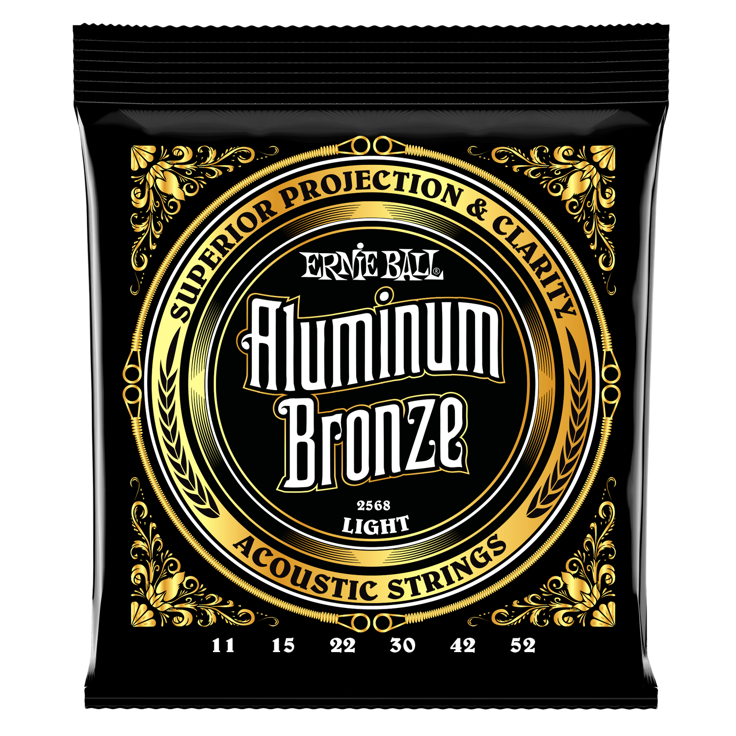Ernie Ball Light Aluminum Bronze Acoustic Guitar Strings - 11-52 Gauge
