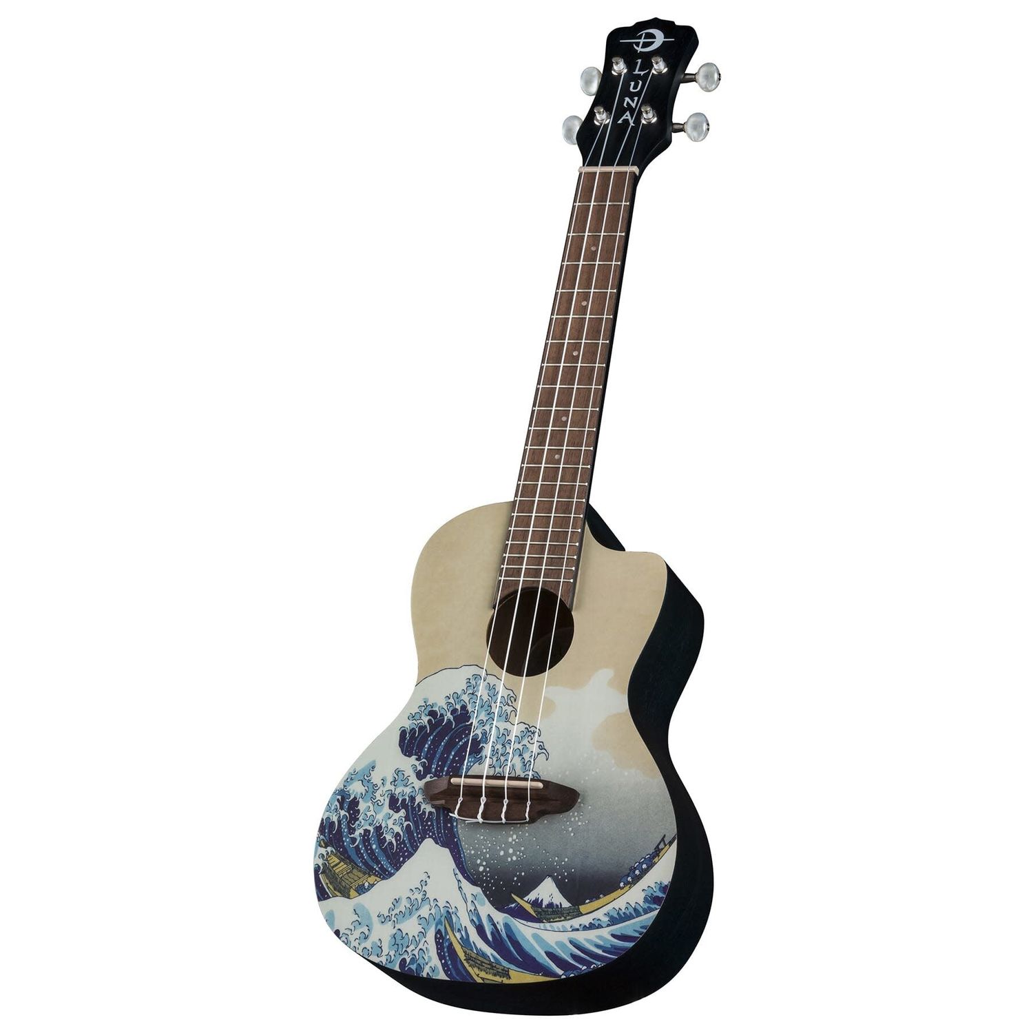 Luna Uke Great Wave Concert w/Gigbag