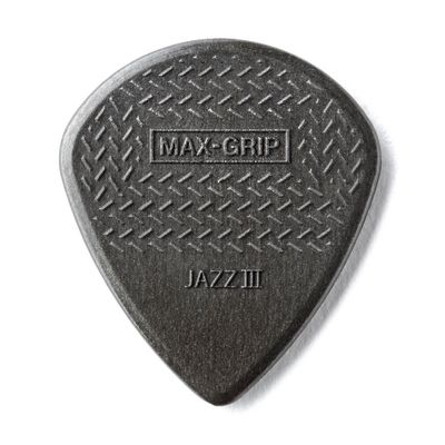 Dunlop Carbon Fiber Max-Grip Jazz III Black Guitar Picks 6-Pack