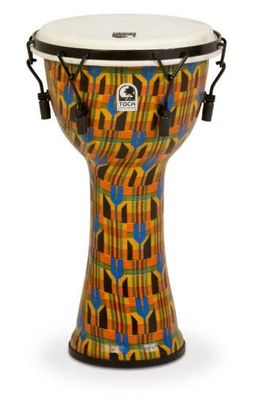 Toca Freestyle 10&quot; Mechanically Tuned Extended Rim Djembe - Kente