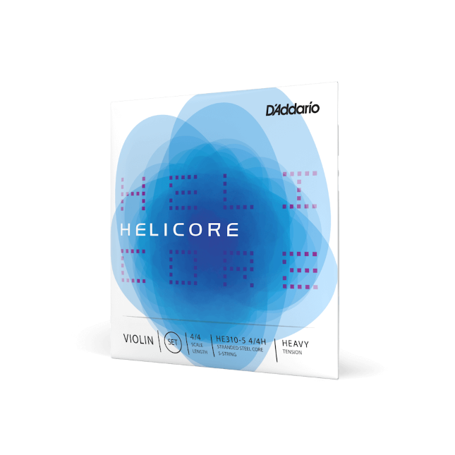 D&#39;Addario Helicore Violin String Set, 4/4 Scale, Heavy Tension