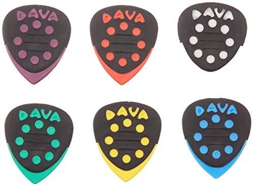 Dava Grip Tips Delrin, 6 Picks, Assorted Colors