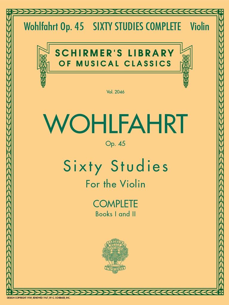 Franz Wohlfahrt Sixty Studies for the Violin Books 1 &amp; 2