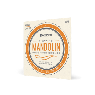 D&#39;Addario EJ74 Mandolin Strings, Phosphor Bronze, Medium, 11-40