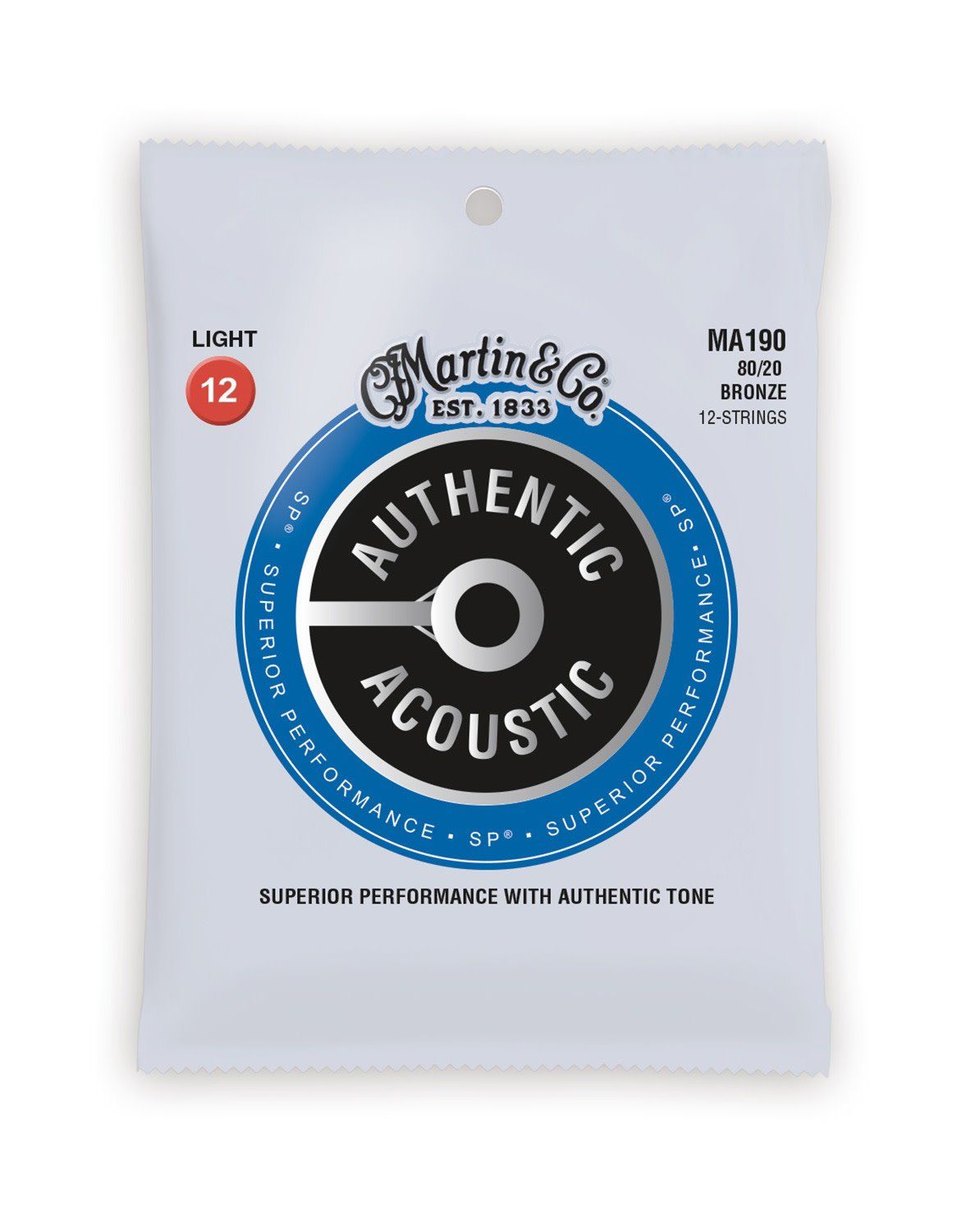 Martin Authentic Acoustic SP 80/20 12-String Light, 12-54