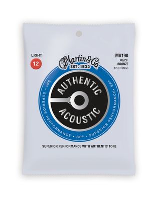 Martin Authentic Acoustic SP 80/20 12-String Light, 12-54