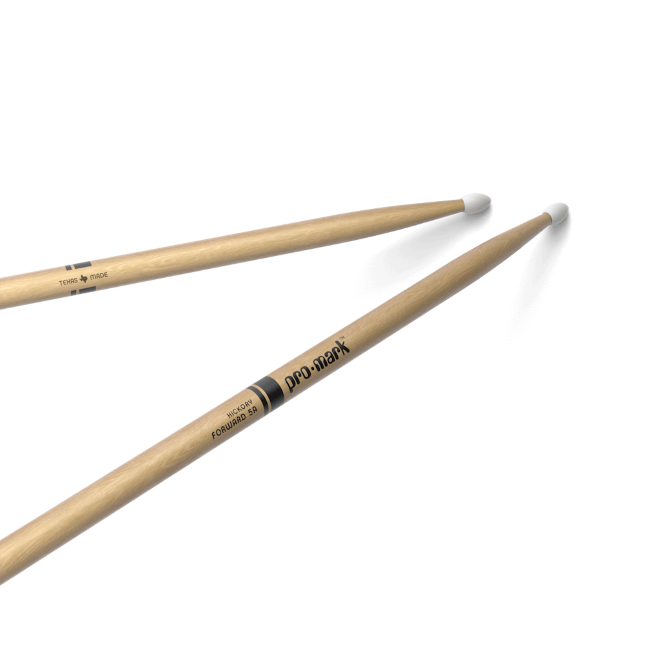 ProMark Classic Forward 5A Hickory Drumstick, Oval Nylon Tip